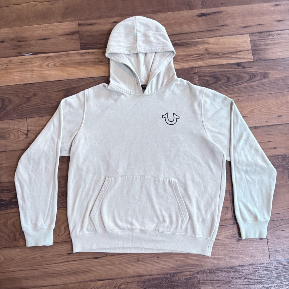 True Religion Unisex Pullover Hoodie Classic Logo Hooded Sweatshirt Men Size: XL